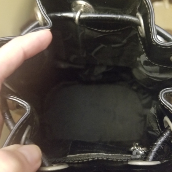 Salvatore Ferragamo Black Patent Leather Backpack - Picture 7 of 8